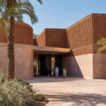 Contemporary terracotta museum architecture inspired by Marrakech