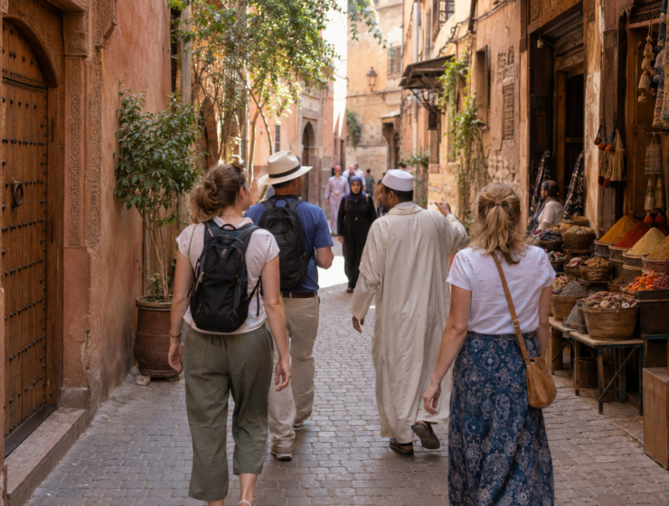 Guided walking tour through the streets of Marrakech medina.