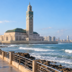 Hassan II Mosque and the Atlantic waterfront in Casablanca