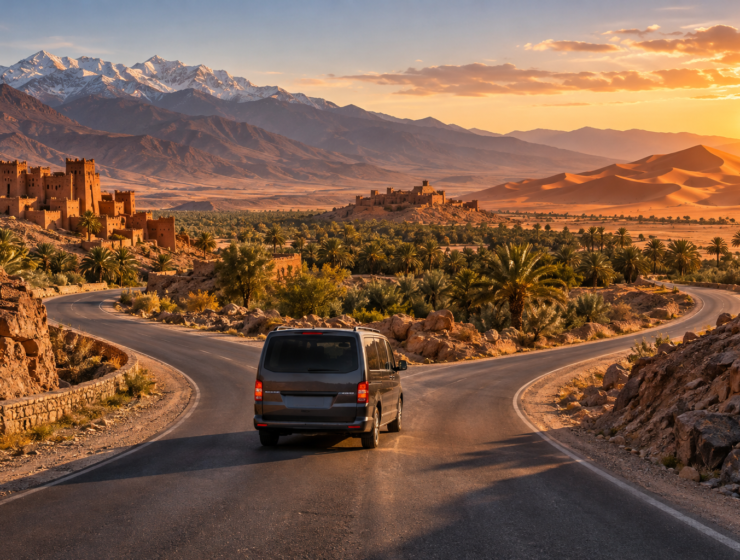 Morocco desert tour route from Marrakech to the Sahara
