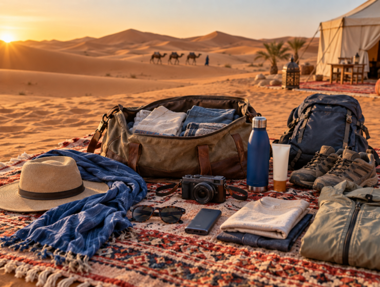 Sahara desert packing list essentials for a Morocco tour