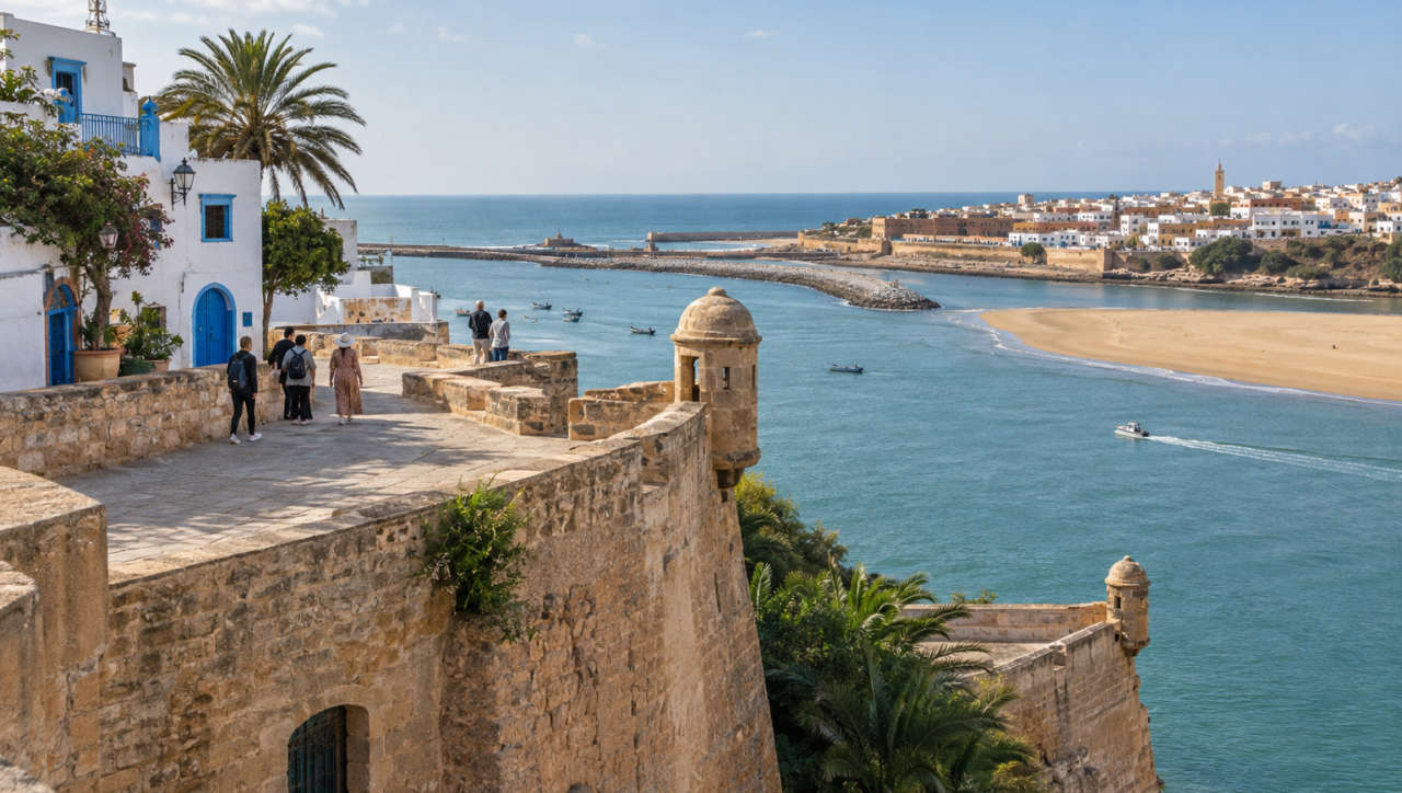View over the Bouregreg river from Rabat’s historic kasbah
