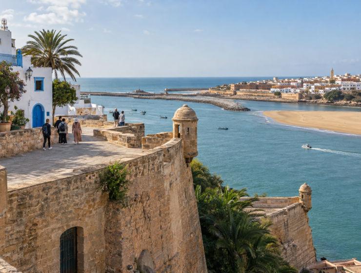 View over the Bouregreg river from Rabat’s historic kasbah